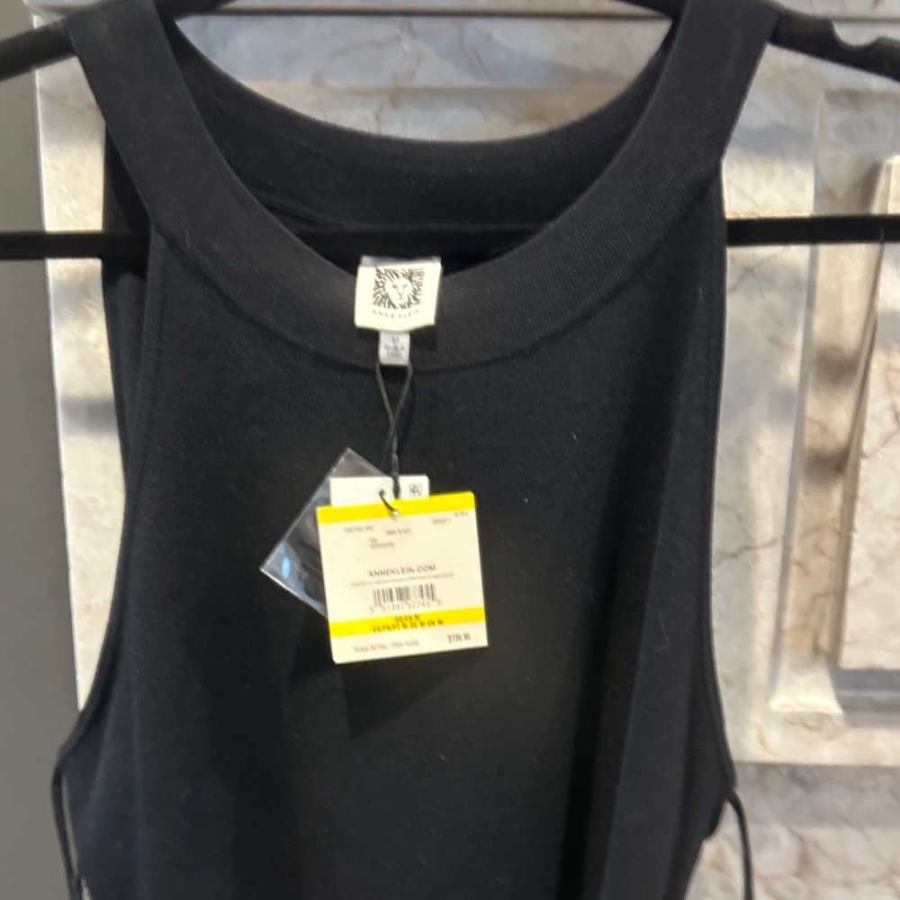 Anne Klein Black Sleeveless Midi Dress